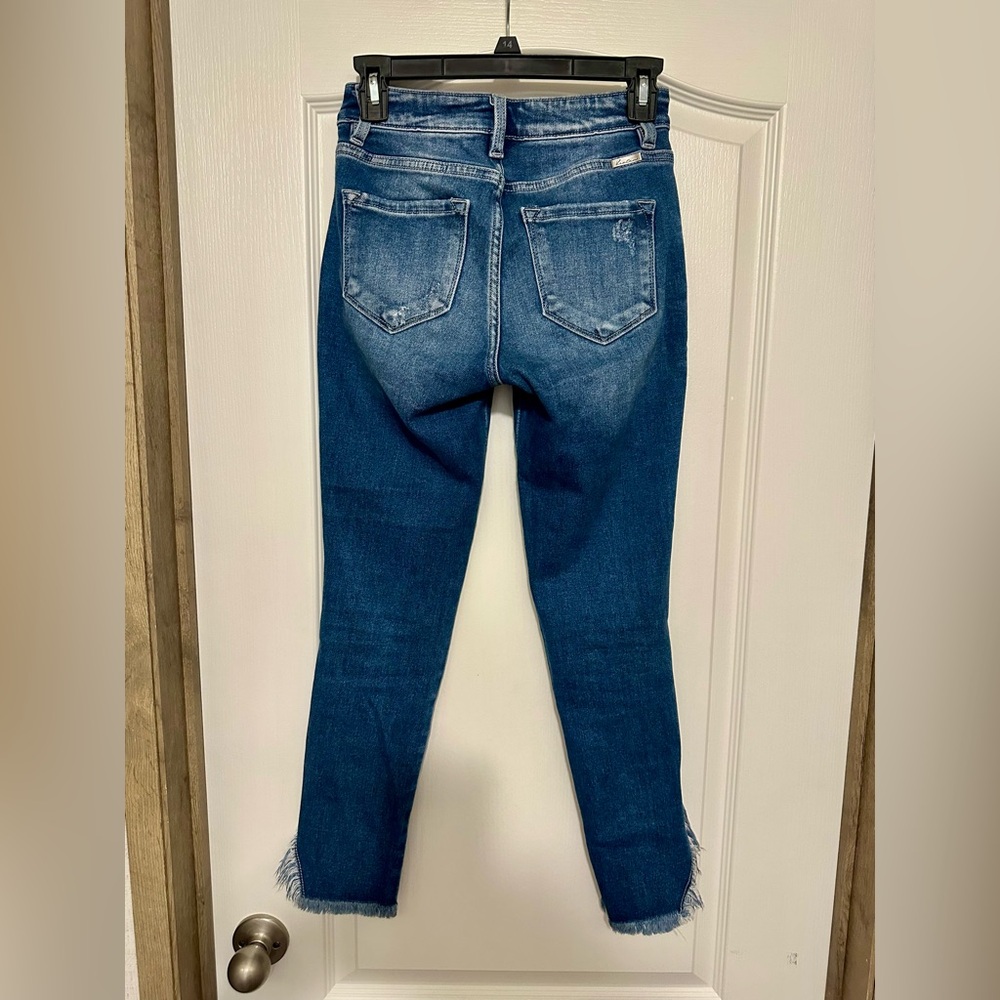 KANCAN JEANS - SAVVY HIGH RISE SPLIT FRINGE ANKLE - Brand new! - Picture 4 of 6